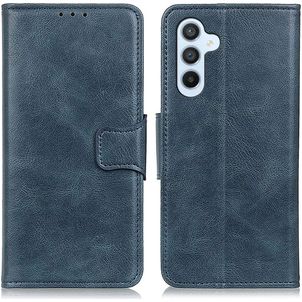 Mobigear Classy Samsung Galaxy A54 Hülle Klapphülle Geldbörse - Blau
