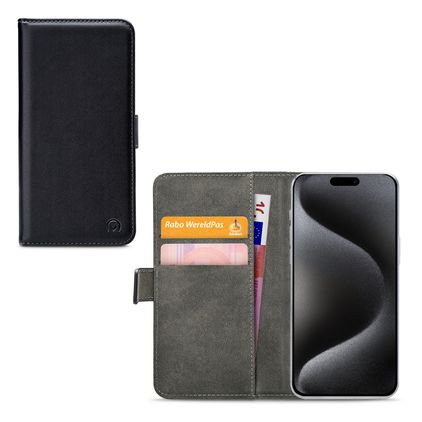 Mobilize Classic Gelly Wallet iPhone 15 Pro Max Hülle Klapphülle Geldbörse - Schwarz