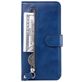 Mobigear Zipper Xiaomi Redmi Note 9 Hülle Klapphülle Geldbörse - Blau