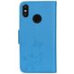 Mobigear Butterfly Xiaomi Mi 8 SE Hülle Klapphülle Geldbörse - Blau