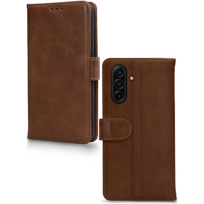 Mobilize Wallet Samsung Galaxy A26 Hülle Echtes Leder Klapphülle Geldbörse - Braun