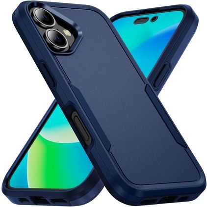 Mobigear Heavy Armor iPhone 16 Plus Hülle Hardcase Backcover Stoßfest - Blau