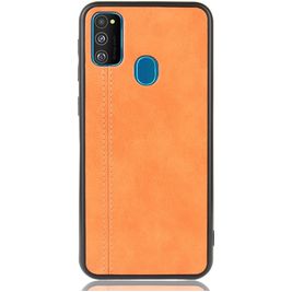 Mobigear Stitch Samsung Galaxy M21 Hülle Backcover - Orange