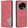 Mobigear Rhombus Slim OPPO Find X6 Pro Hülle Klapphülle - Rot
