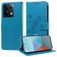Mobigear Flowers POCO X6 Hülle Klapphülle Geldbörse - Blau