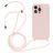 Mobigear Lanyard iPhone 14 Pro Silikon Handykette - Sand Pink
