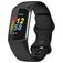 Mobigear Sport Dual Silikon Fitbit Charge 5 Armband Pin-and-Tuck-Verschluss - Schwarz