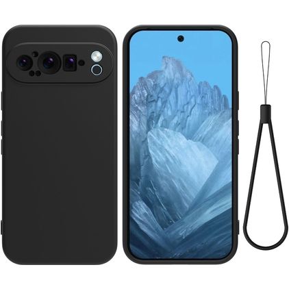 Mobigear Colors Google Pixel 9 Pro Hülle Flexibles TPU Backcover - Schwarz