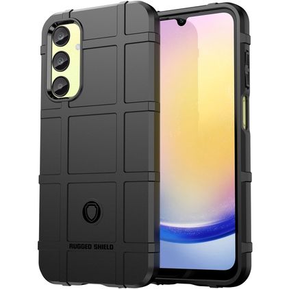 Mobigear Rugged Shield Samsung Galaxy A55 Hülle Flexibles TPU Backcover Stoßfest - Schwarz