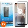 Mobigear Premium Motorola Moto G32 Panzerglas Gehärtetes Glas Displayschutz - Hüllenfreundlich - Schwarz (2er Pack)