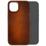 Mobilize Premium iPhone 15 MagSafe Hülle Echtes Leder Backcover - Burned Cognac