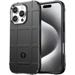 Mobigear Rugged Shield iPhone 16 Pro Hülle Flexibles TPU Backcover Stoßfest - Schwarz