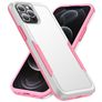 Mobigear Heavy Armor iPhone 14 Pro Max Hülle Hardcase Backcover Stoßfest - Weiß / Pink