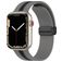 Mobigear Stripe Mag Silikon Apple Watch Armband Magnetverschluss - 42/41/40/38 mm - Schwarz / Grau