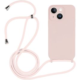 Mobigear Lanyard iPhone 15 Silikon Handykette - Sand Pink