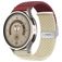 Mobigear Braided Dual Nylon Smartwatch Armband Klappschließe - 22 mm - Rot / Polarstern
