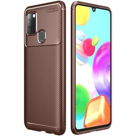 Mobigear Racing Xiaomi Redmi 9C Hülle Flexibles TPU Backcover - Braun