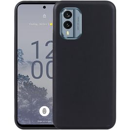 Mobigear Colors Nokia X30 Hülle Flexibles TPU Backcover - Schwarz