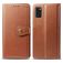 Mobigear Snap Button Samsung Galaxy A41 Hülle Klapphülle Geldbörse - Cognac