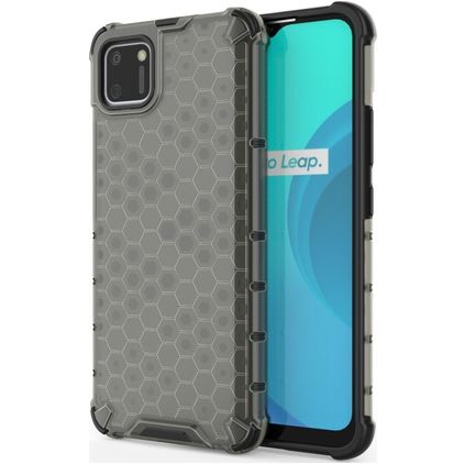 Mobigear Honeycomb Realme C11 (2020) Hülle Hardcase Backcover Stoßfest - Grau