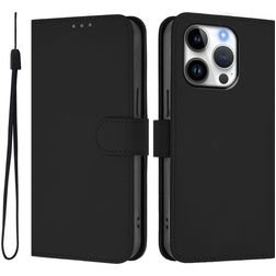 Mobigear Urban Wallet iPhone 16 Pro Hülle Klapphülle Geldbörse - Schwarz