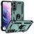 Mobigear Armor Ring Samsung Galaxy S22 Hülle Hardcase Backcover Stoßfest mit Ringhalter - Grün