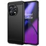 Mobigear Brushed OnePlus 11 TPU (flexibel) Backcover - Schwarz