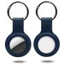 Mobigear Keychain Apple AirTag Hülle Flexibles Silikon Schlüsselanhänger - Dunkelblau