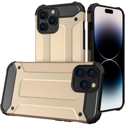 Mobigear Outdoor iPhone 14 Pro Max Hülle Hardcase Backcover Stoßfest - Gold