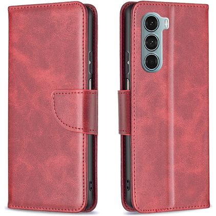 Mobigear Excellent Motorola Moto G200 5G Hülle Klapphülle Geldbörse - Rot