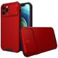 Mobigear Cam Slide iPhone 14 Plus Hülle Hardcase Backcover mit Kamera Slider - Rot
