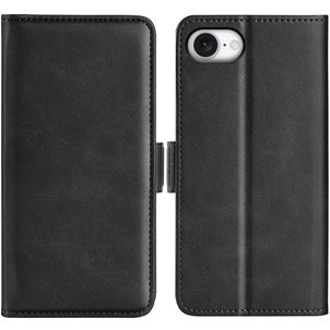 Mobigear Slim Magnet iPhone 16e Hülle Klapphülle Geldbörse - Schwarz