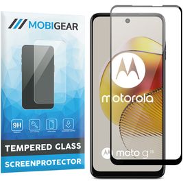 Mobigear Premium Motorola Moto G73 5G Panzerglas Gehärtetes Glas Displayschutz - Hüllenfreundlich - Schwarz