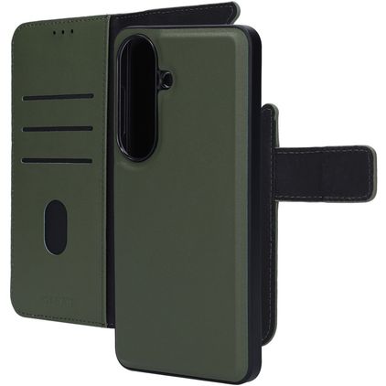 Mobiparts Samsung Galaxy S26 Hülle Echtes Leder Abnehmbare 2in1 Klapphülle Geldbörse - Grün
