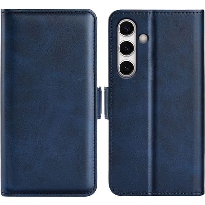 Mobigear Slim Magnet Samsung Galaxy S24 FE Hülle Klapphülle Geldbörse - Dunkelblau