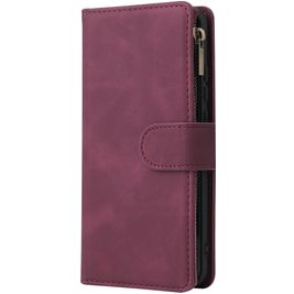 Mobigear Zipper Huawei P40 Pro Hülle Klapphülle Geldbörse - Rot