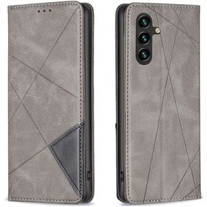 Mobigear Rhombus Slim Samsung Galaxy A56 Hülle Klapphülle - Grau