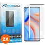 Mobigear Curved OPPO Reno 4 Pro 5G Panzerglas Gehärtetes Glas Displayschutz - Hüllenfreundlich - Schwarz (2er Pack)