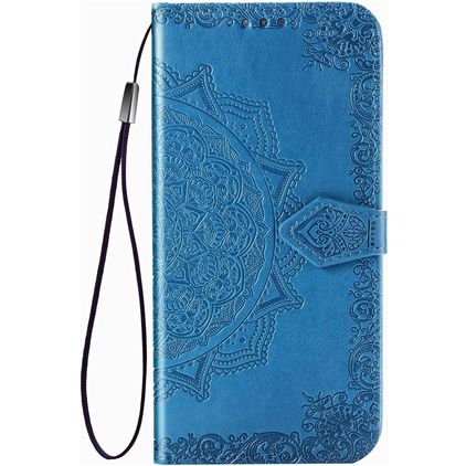 Mobigear Mandala Google Pixel 4a Hülle Klapphülle Geldbörse - Blau