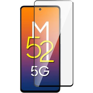 Mobigear Premium Samsung Galaxy M52 Panzerglas Gehärtetes Glas Displayschutz - Hüllenfreundlich - Schwarz