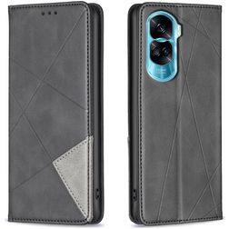 Mobigear Rhombus Slim HONOR 90 Lite Hülle Klapphülle - Schwarz