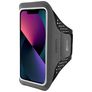 Mobiparts Comfort Fit Handyhalterung Joggen iPhone 13 Pro Sporthülle Neopren Sportarmband - Schwarz