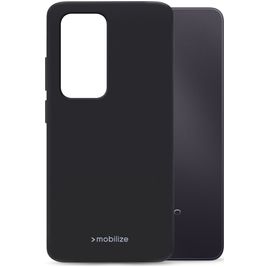 Mobilize Rubber Gelly OPPO A5m Hülle Flexibles TPU Backcover - Schwarz