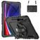 Mobigear SureGrip Xtreme Samsung Galaxy Tab S9 FE Plus Hülle Kunststoff,Silikon Backcover + Stifthalter + Schulterträger + Ständer - Schwarz