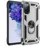 Mobigear Armor Ring Samsung Galaxy S20 FE Hülle Hardcase Backcover Stoßfest mit Ringhalter - Silber