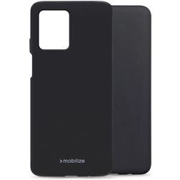 Mobilize Rubber Gelly Motorola Moto G54 Hülle Flexibles TPU Backcover - Schwarz