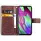 Mobigear Clover Samsung Galaxy A40 Hülle Klapphülle Geldbörse - Braun