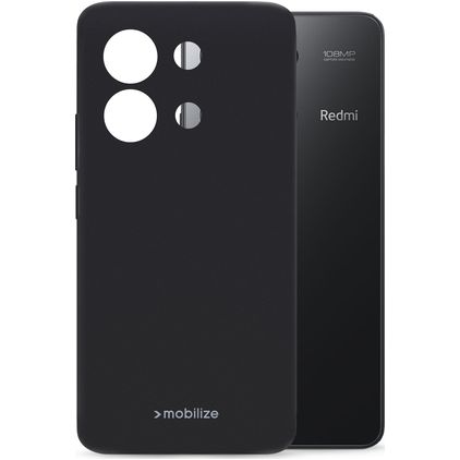 Mobilize Rubber Gelly Xiaomi Redmi Note 13 4G Hülle Flexibles TPU Backcover - Schwarz