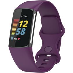 Mobigear Sport Dual Silikon Fitbit Charge 5 Armband Drückerschließe - Lila