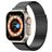 Mobigear Premium Loop Milanaise Apple Watch Armband Magnetverschluss - 42/41/40/38 mm - Schwarz
